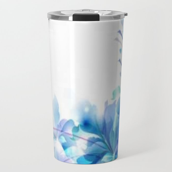 Blue flower Travel Mug