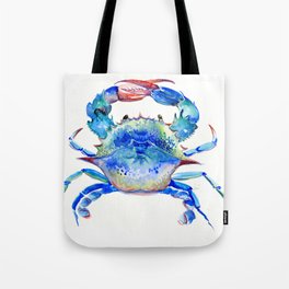Blue Crab, crab restaurant seafood design art Tote Bag