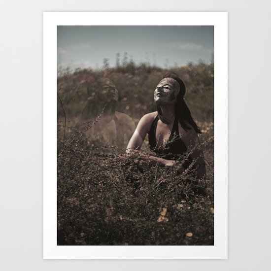 Javanese mask girl Art Print