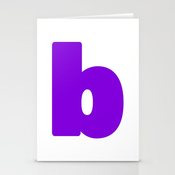 b (Violet & White Letter) Stationery Cards