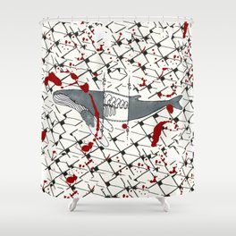 Whale inside and out Shower Curtain