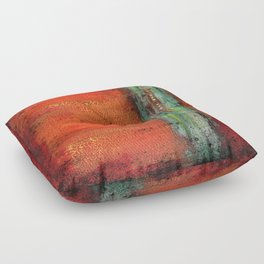 Abstract Copper Floor Pillow