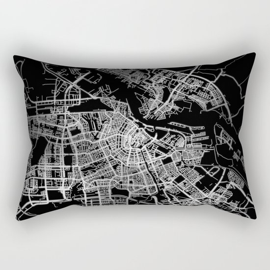 Amsterdam map Rectangular Pillow