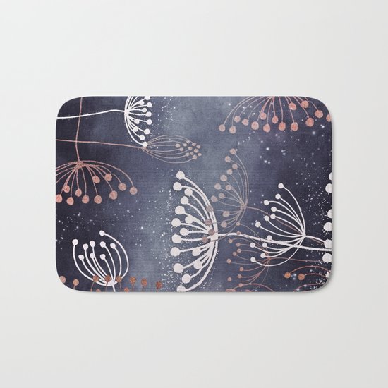WONDERGARDEN ROSEGOLD BLUE Bath Mat