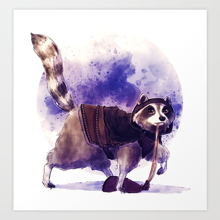 Rogue Raccoon Art Print
