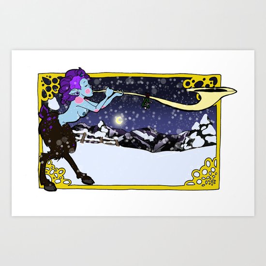 Winter Faun Art Print