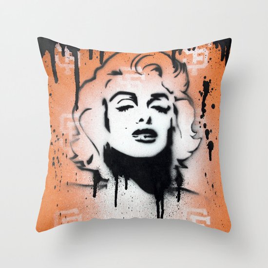 SF Giants x Marilyn Monroe by Adam Valentino Throw Pillow