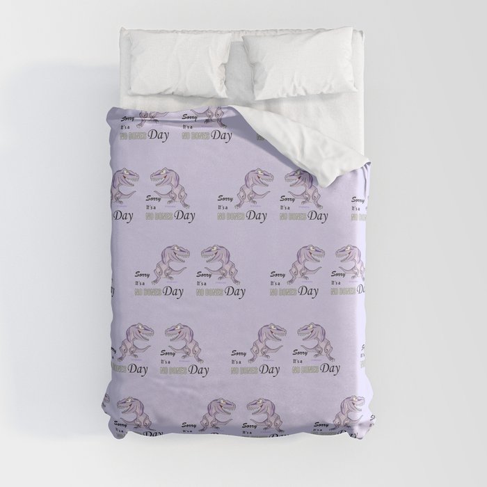 Sorry It Is A No Bones Day - Yellowbox ink painting Duvet Cover