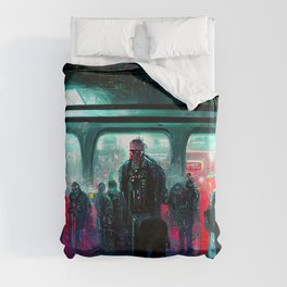 Cyberpunk Subway Duvet Cover