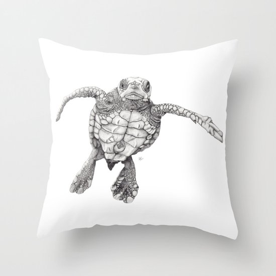 Chelonioidea (the turtle) Throw Pillow