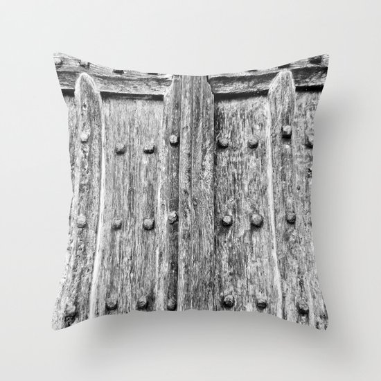 Ancient Door Throw Pillow