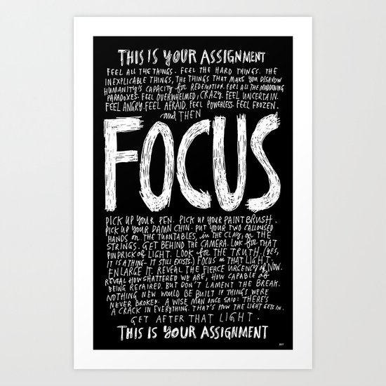 FOCUS 2017, by Courtney Martin and Wendy MacNaughton Art Print