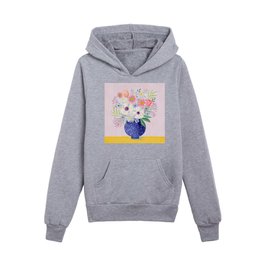 Flower bouquet with anemones and more Kids Pullover Hoodies
