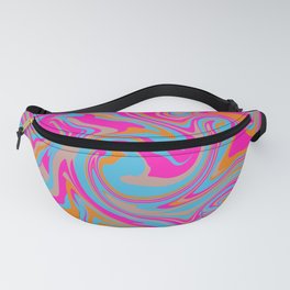 Pink, blue and orange swirl Fanny Pack