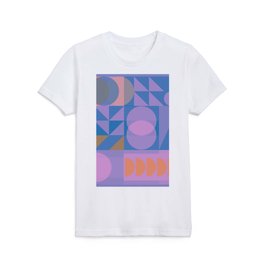 Shapes in Blue and Lavender Kids T Shirt