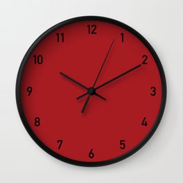 Clock numbers red 2 Wall Clock
