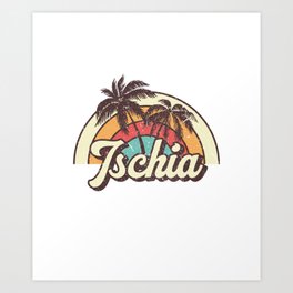 Ischia beach city Art Print