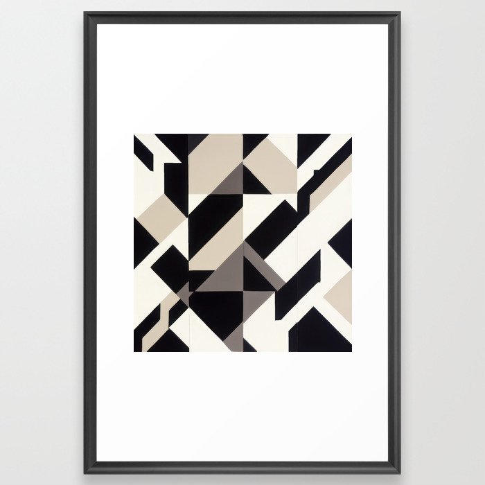 Home Office Beige Framed Art Print