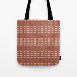 farmhouse stitch - rust Tote Bag