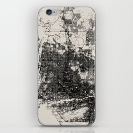 PHOENIX USA - black and white city map iPhone Skin