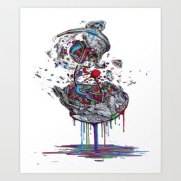 Xplode Art Print | Drawing, Awesome, Xplode, Ink Pen, Graffiti, Explode, Cool, Spray, Spraypaint, Derailed 