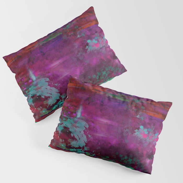 Rainy nights on neon streets Pillow Sham