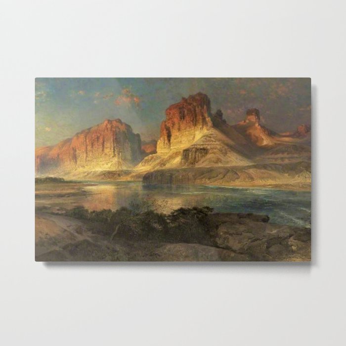 Nearing Camp, Evening on the Upper Colorado River, Wyoming by Thomas Moran Metal Print