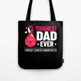 Head and Neck Throat Cancer Ribbon Survivor Tote Bag