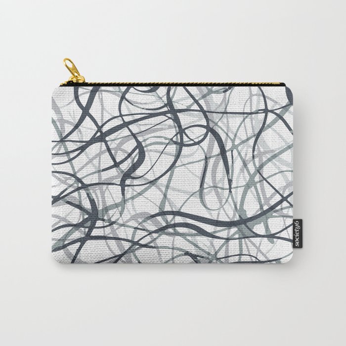 curvy gray & black Carry-All Pouch