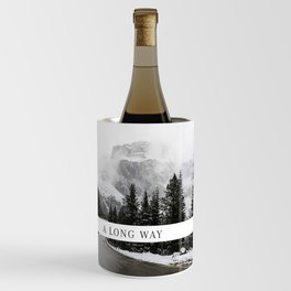 Driving in Snowy Landscape Wine Chiller