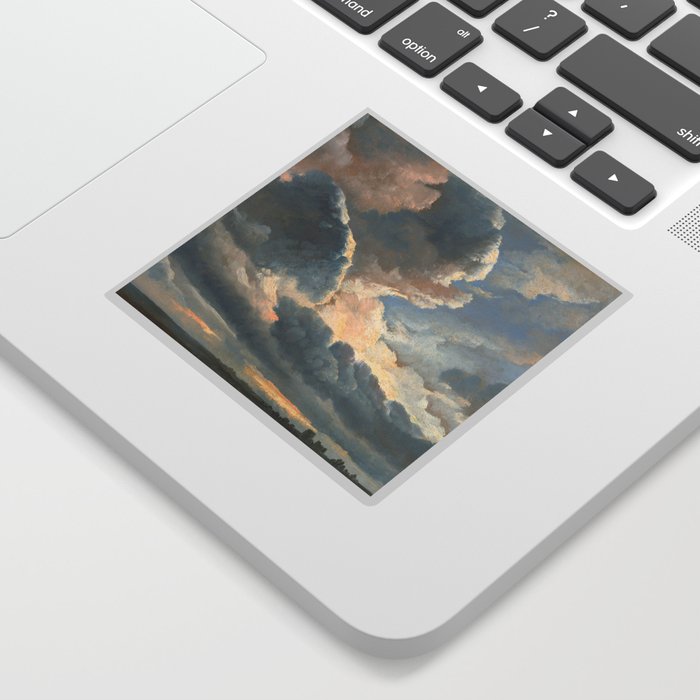 Study of Clouds with a Sunset Near Rome  Sticker