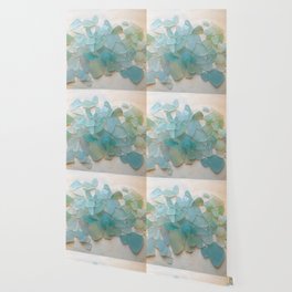 Ocean Hue Sea Glass Wallpaper