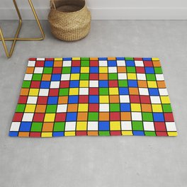 Rubik's cube Pattern Rug | Speed, Nerd, Colors, Game, Rubik, Rubiks, Pattern, Fun, Digital, Smart 