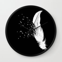 Birds of a Feather (Black) Wall Clock