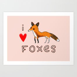 Fox Love Art Print