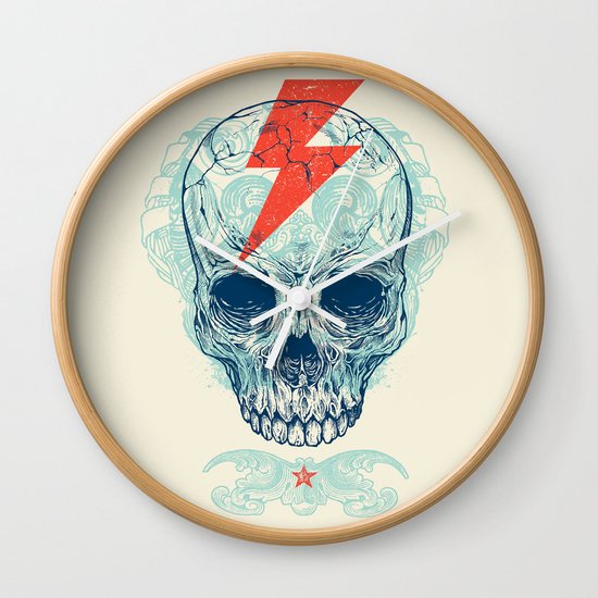 Skull Bolt Wall Clock