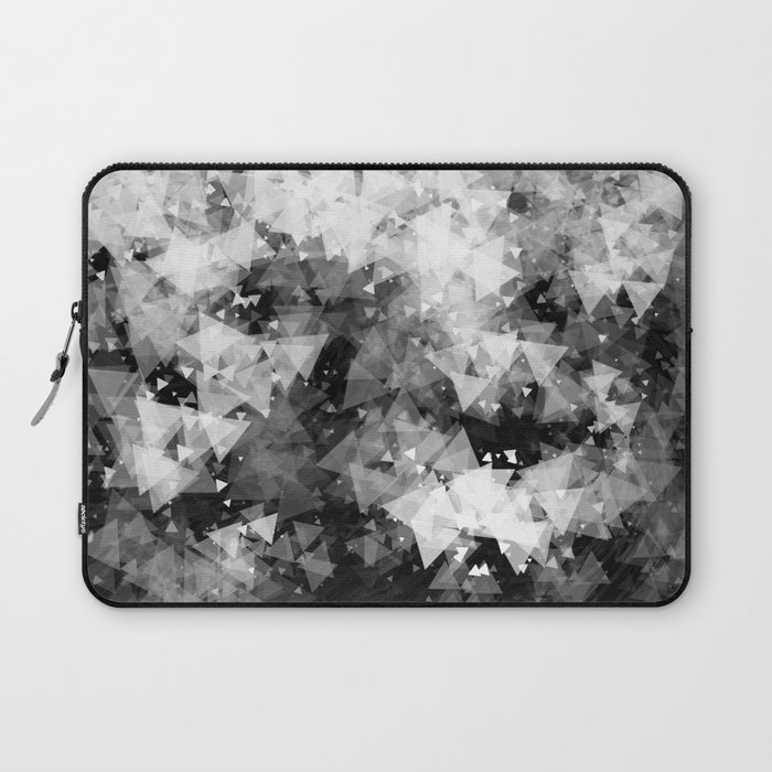 Snow (monochrome geometric abstract) Laptop Sleeve