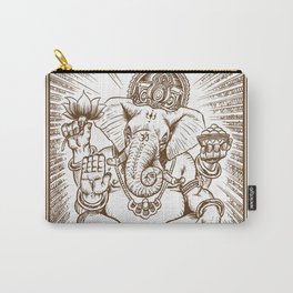 Ganesh: Brown Carry-All Pouch