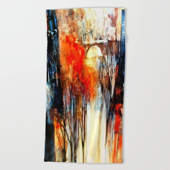 Morning Fog Reflection Beach Towel