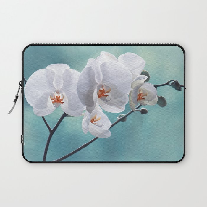 Orchid white macro 084 Laptop Sleeve