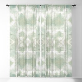 Saged Shibori Pocket Square Sheer Curtain