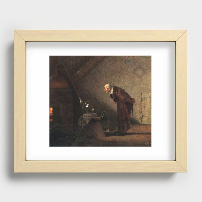 The Alchemist - Carl Spitzweg  Recessed Framed Print