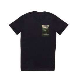 Pacific Northwest River - Nature Photography T Shirt | Graphic Design, Mountains, Mountain, Painting, Sky, Drawing, Photo, Digital, Green, Graphicdesign 