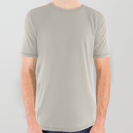 Fresh Pale Greige Gray - Grey Solid Color Pairs PPG Storm's Coming PPG1008-2 All Over Graphic Tee