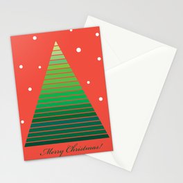 Christmas greeting card with stylized Christmas tree Stationery Card