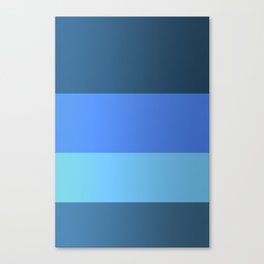 Teal Retro Aesthetic Color Block Abstract Canvas Print
