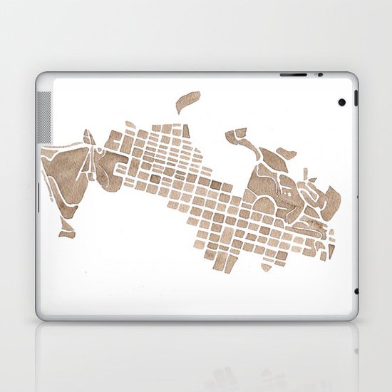 Aspen Colorado watercolormap Laptop & iPad Skin