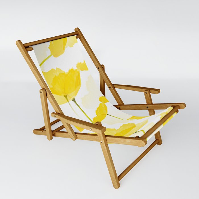 Light Yellow Poppies Spring Summer Mood #decor #society6 #buyart Sling Chair