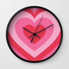 Strawberry Candy Heart Wall Clock