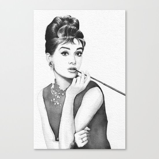 Audrey Hepburn Breakfast at Tiffanys Canvas Print